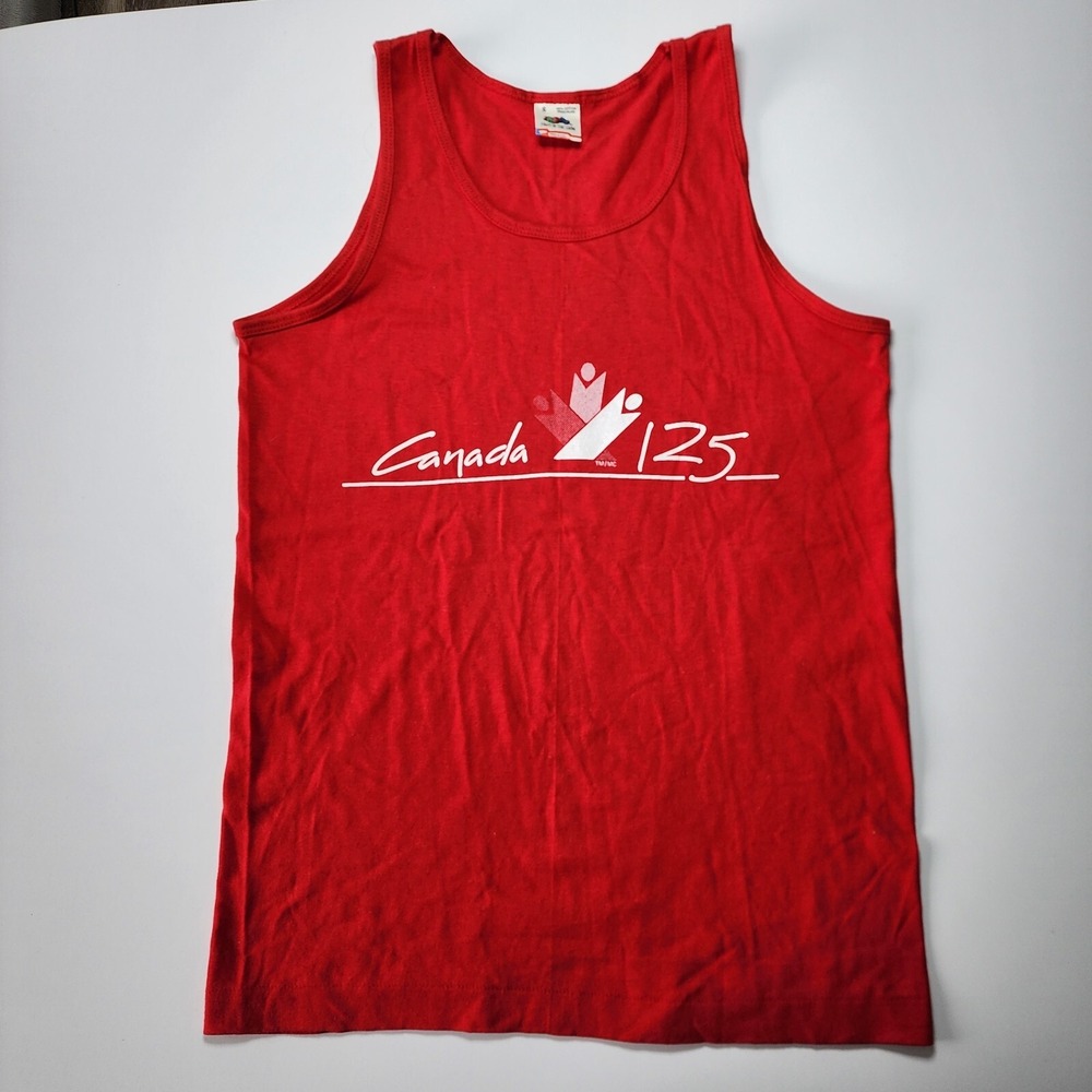 Vintage‎ FRUIT Of The LOOM Single Stitch Canada 125 Shirt Mens S 1992 Tank 90s